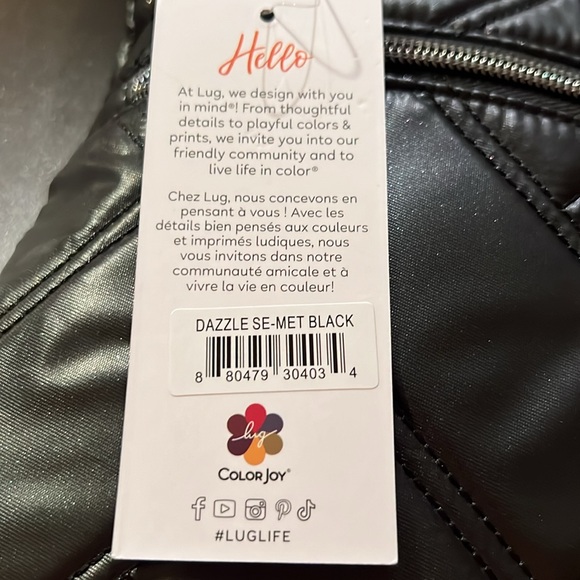 Lug Dazzle SE Crossbody Bag in Metallic Black NWT - Picture 3 of 6